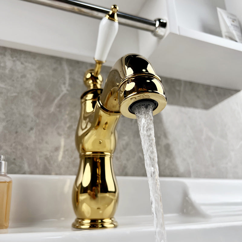 Traditional Wide Spread Bathroom Faucet Lever Handles Centerset Lavatory Faucet