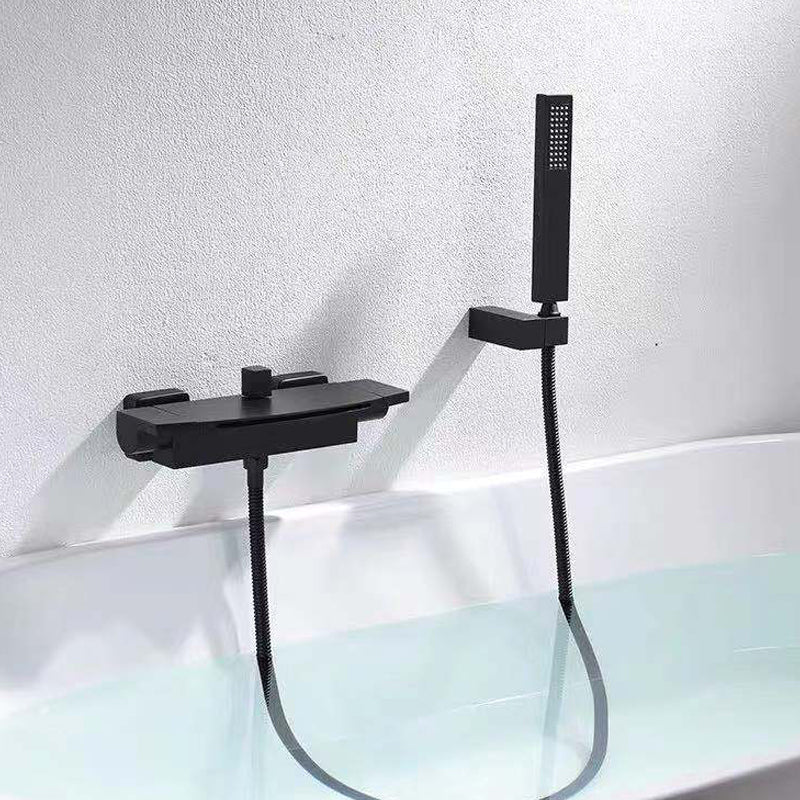 Modern Tub Faucet Copper Wall Mounted with Hose Bathroom Faucet