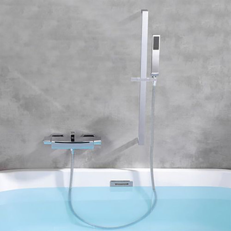 Modern Tub Faucet Copper Wall Mounted with Hose Bathroom Faucet