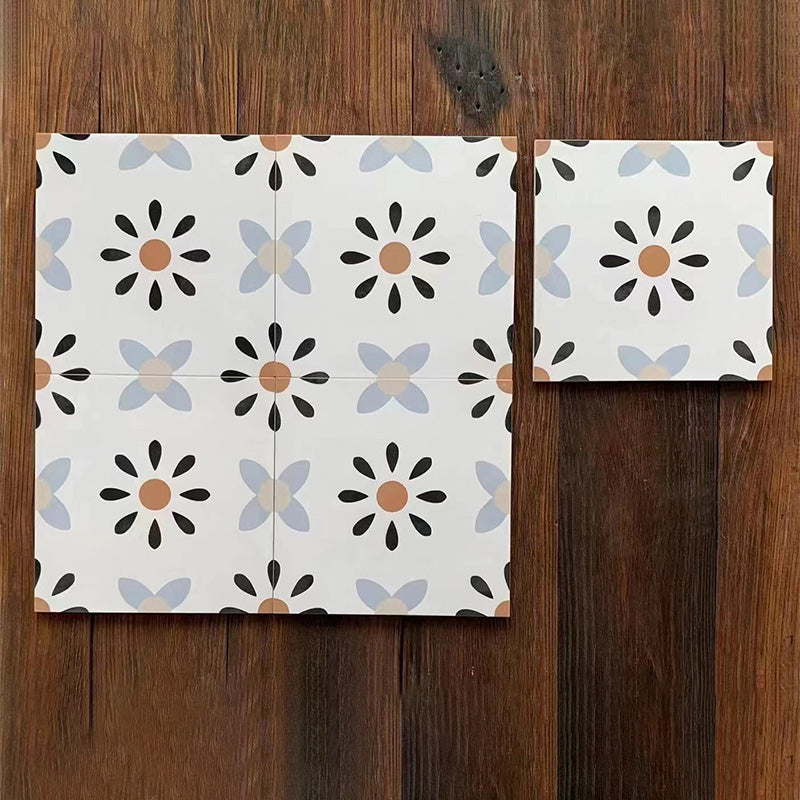 Square Ceramic Matte Straight Edge Singular Tile Spanish Bathroom Floor