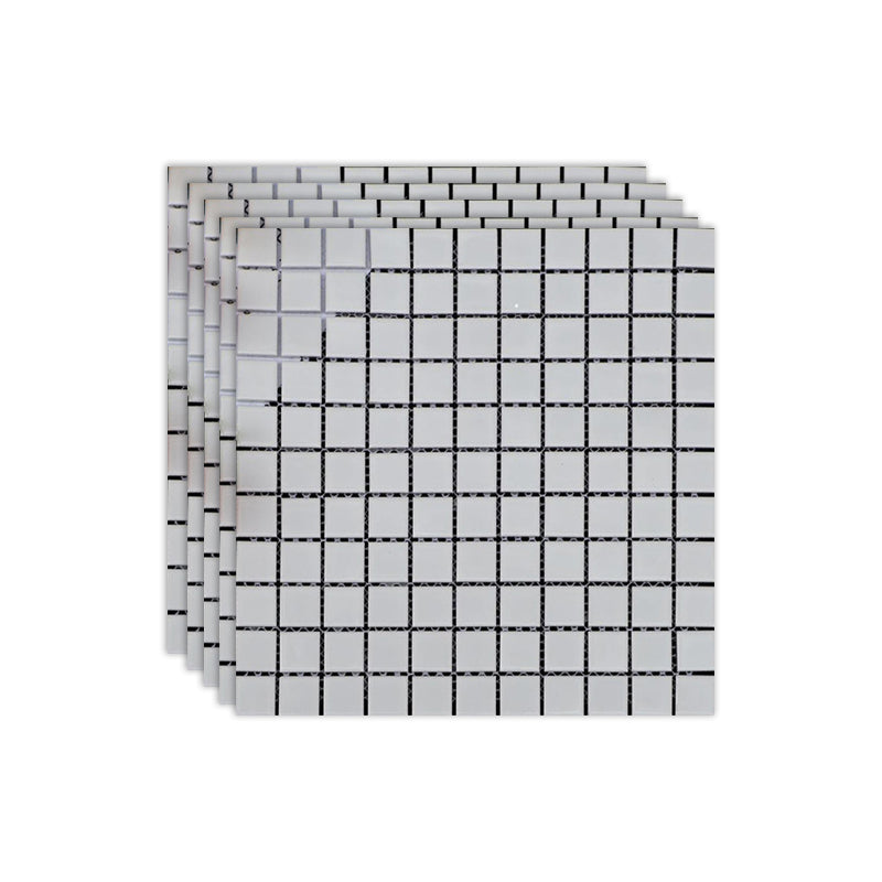 Black and White Wall Tile Mixed Material Mosaic Sheet Wall & Floor Tile