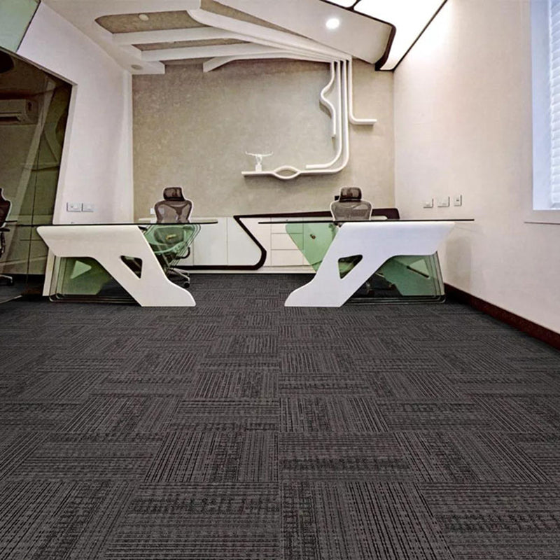 Carpet Tile Non-Skid Fade Resistant Geometry Loose Lay Dining Room Carpet Tiles