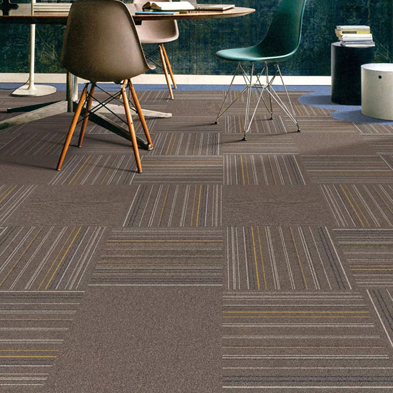 Carpet Tile Non-Skid Fade Resistant Geometry Loose Lay Dining Room Carpet Tiles