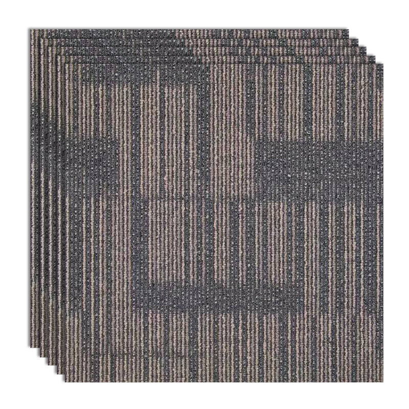 Carpet Tile Non-Skid Fade Resistant Geometry Loose Lay Dining Room Carpet Tiles