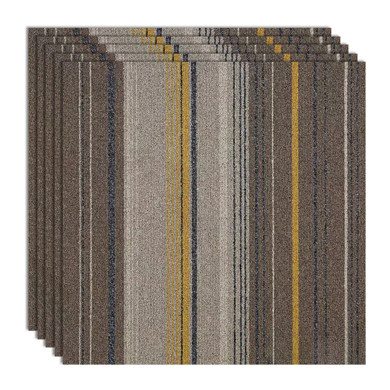 Carpet Tile Non-Skid Fade Resistant Geometry Loose Lay Dining Room Carpet Tiles