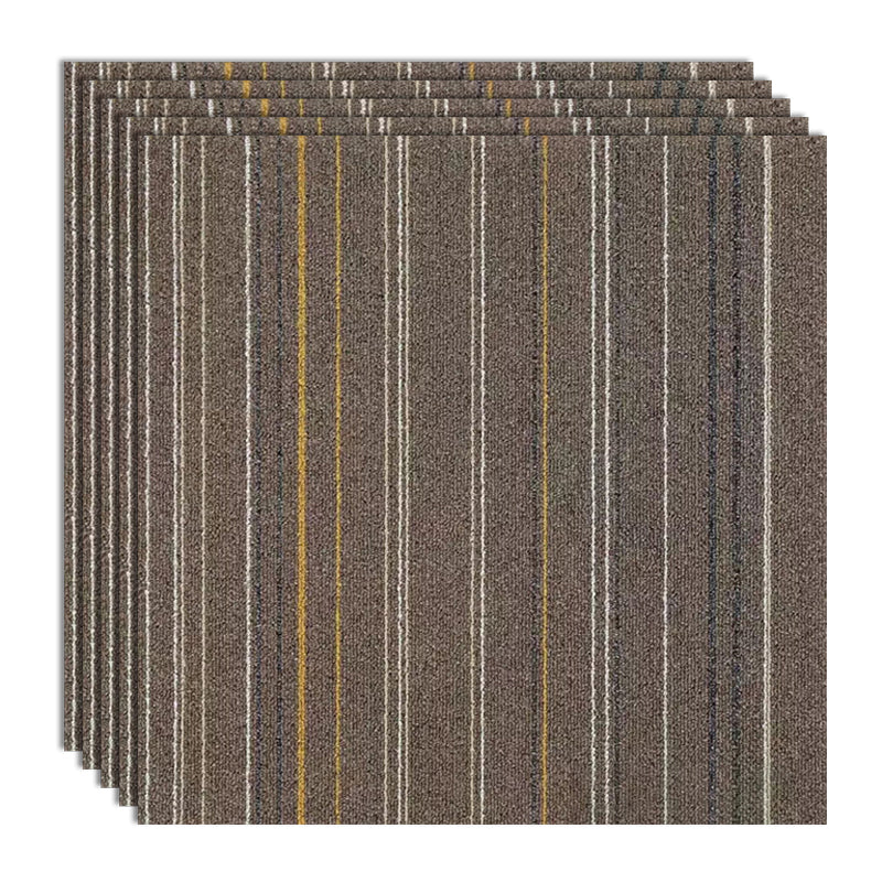 Carpet Tile Non-Skid Fade Resistant Geometry Loose Lay Dining Room Carpet Tiles