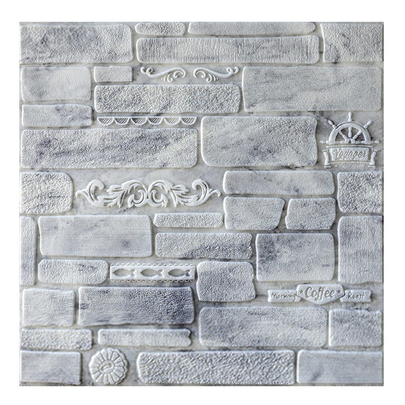 Modern Wall Paneling Peel and Stick Brick 3D Print Waterproof Wall Panel