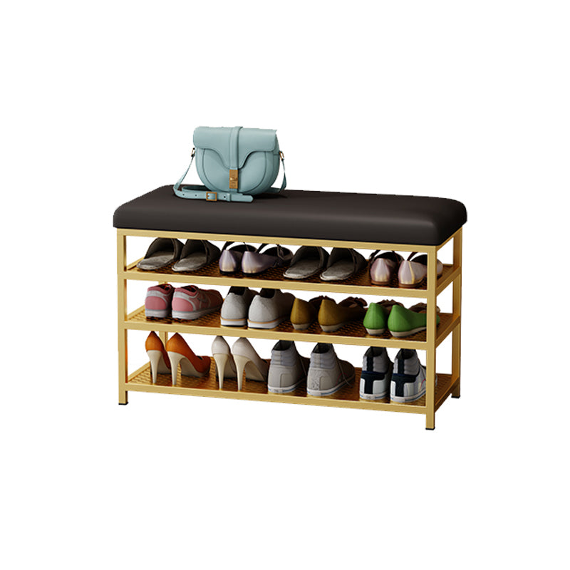 Modern Entryway Bench Cushioned Rectangle Shoe Storage Seating Bench