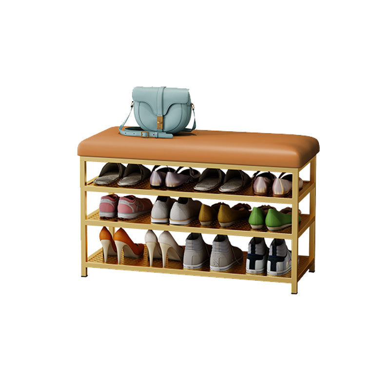 Modern Entryway Bench Cushioned Rectangle Shoe Storage Seating Bench