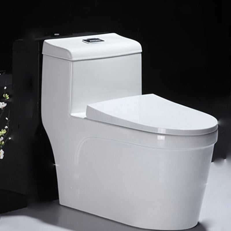 Contemporary Floor Mounted Toilet Seat Included Toilet Bowl for Bathroom