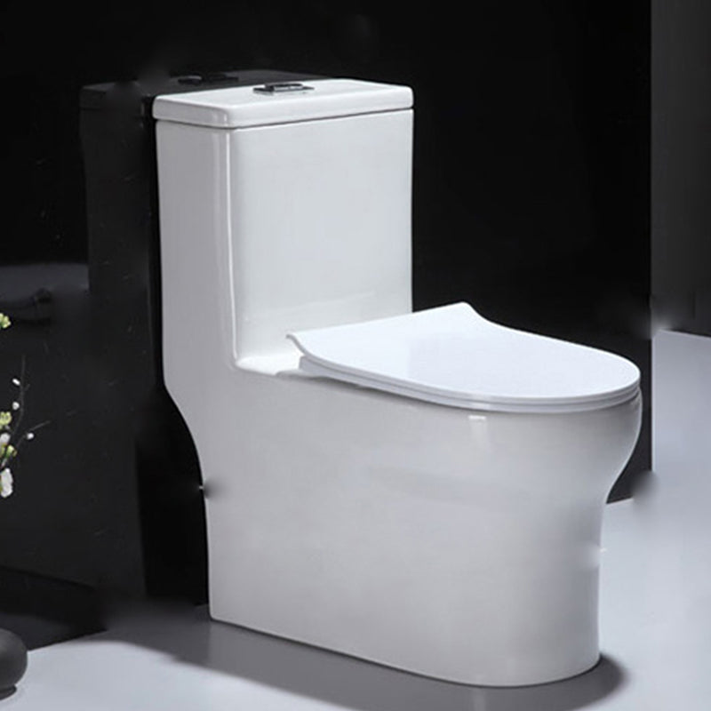 Contemporary Floor Mounted Toilet Seat Included Toilet Bowl for Bathroom