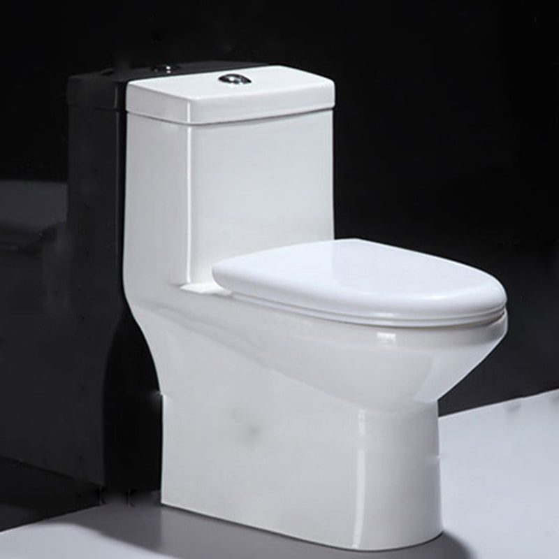 Contemporary Floor Mounted Toilet Seat Included Toilet Bowl for Bathroom