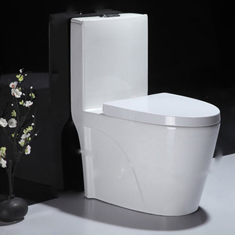 Contemporary Floor Mounted Toilet Seat Included Toilet Bowl for Bathroom