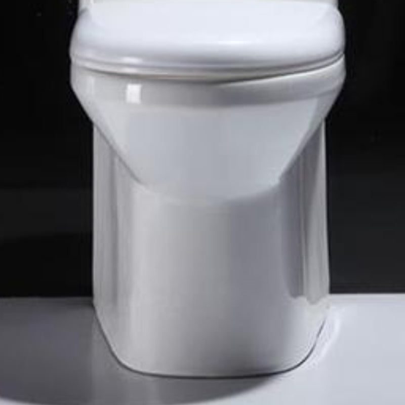 Contemporary Floor Mounted Toilet Seat Included Toilet Bowl for Bathroom