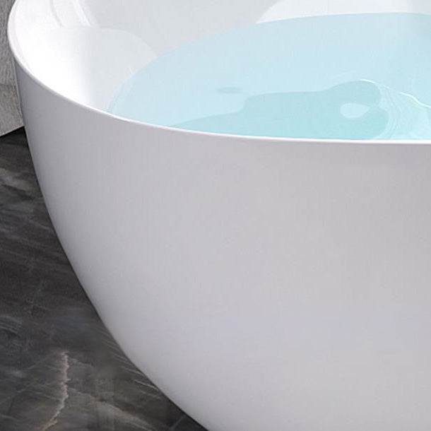 Modern Antique Finish Bathtub Stand Alone Soaking Oval Bath Tub
