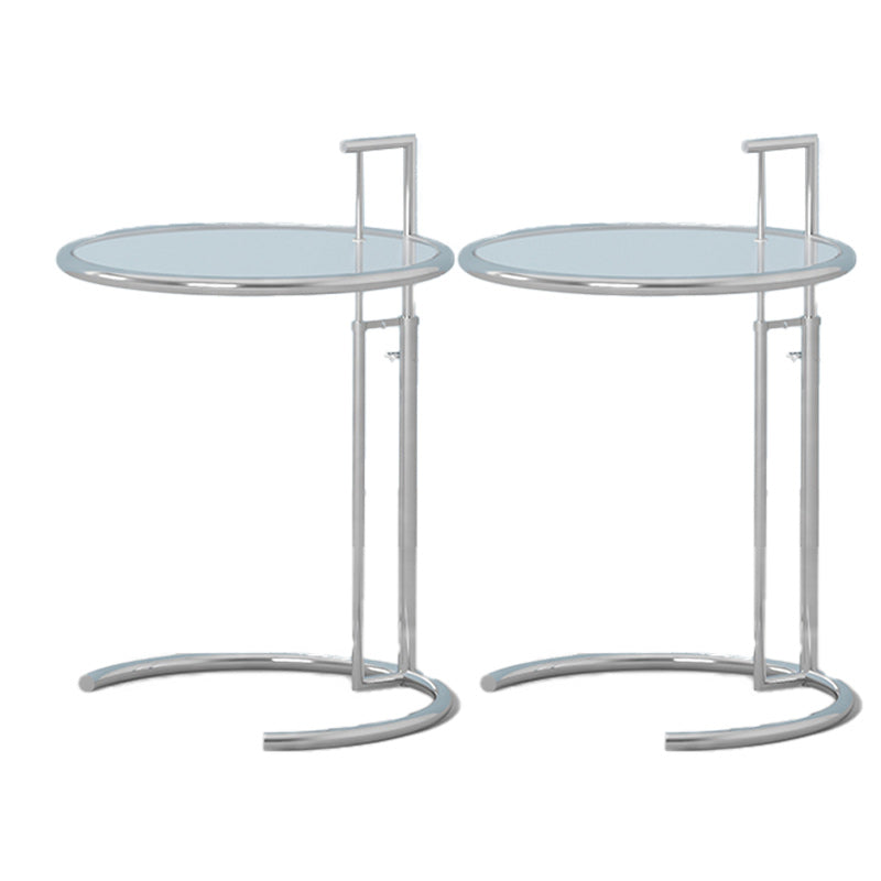 20" Wide Contemporary Corner Table Metal Round Accent Side Table