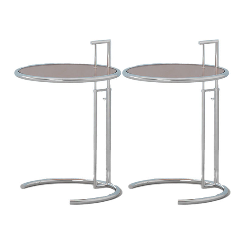 20" Wide Contemporary Corner Table Metal Round Accent Side Table