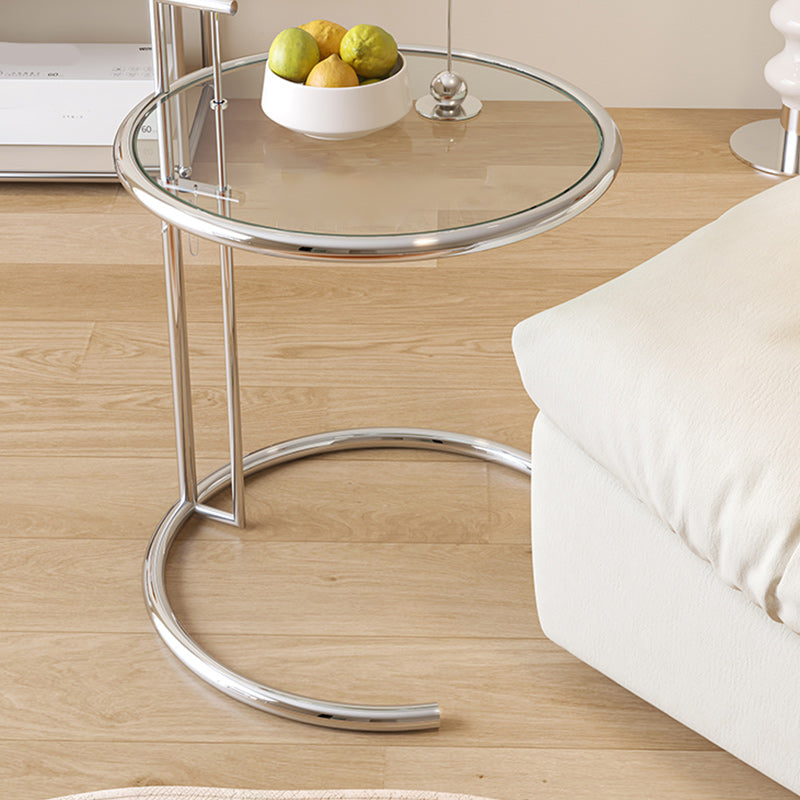 20" Wide Contemporary Corner Table Metal Round Accent Side Table