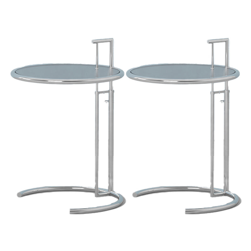 20" Wide Contemporary Corner Table Metal Round Accent Side Table