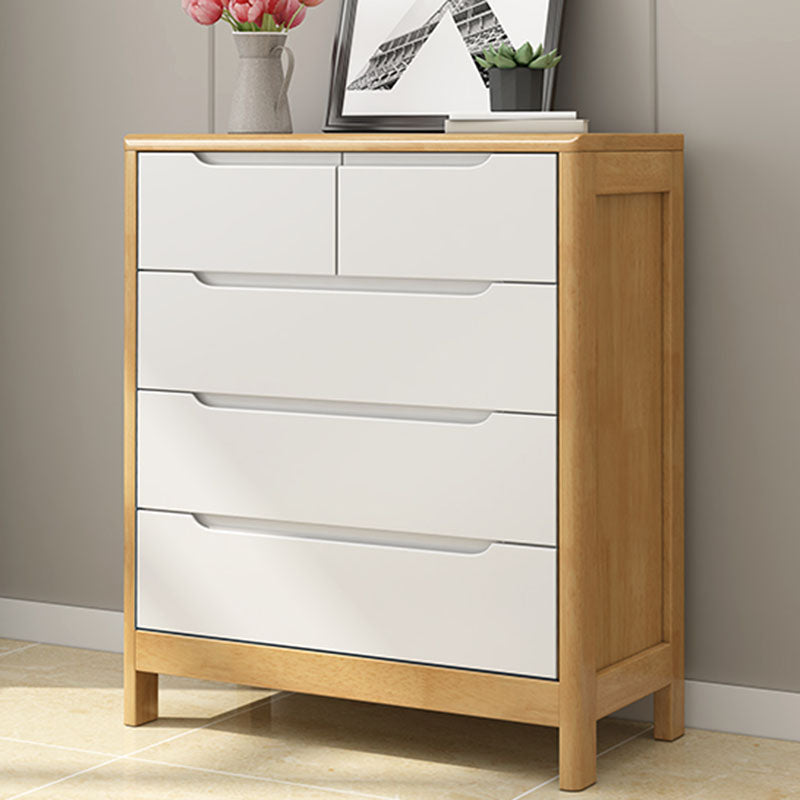 Contemporary Horizontal Double Dresser Wood Storage Dresser for Bedroom