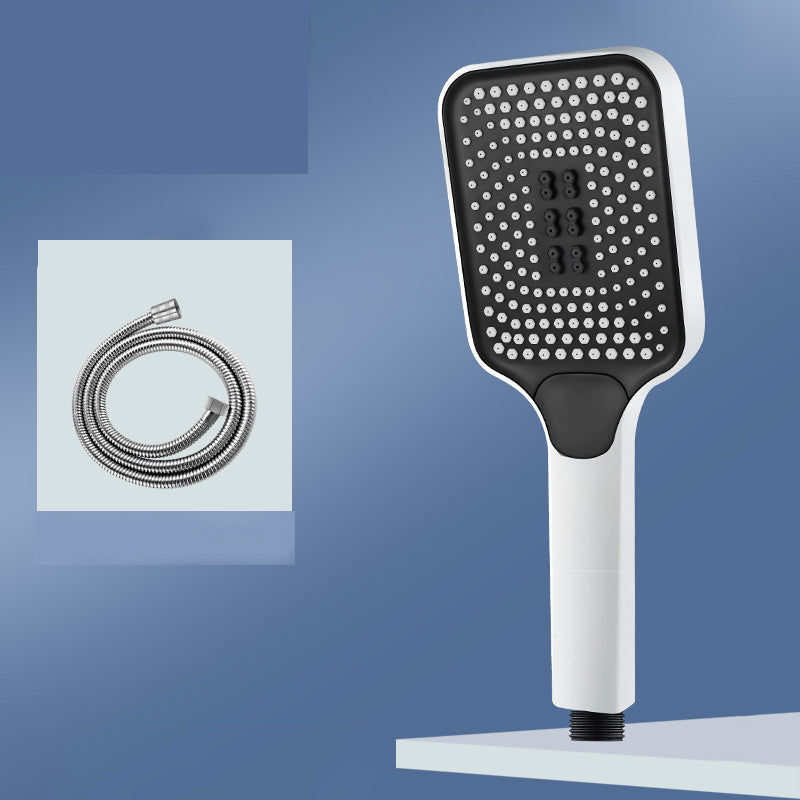Modern Rectangular Hand Shower in Black 3 Sprays Wall-Mount Hand Shower