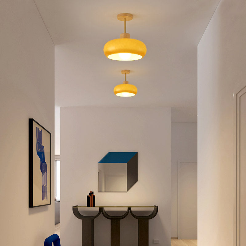 Nordic Ceiling Light Wooden Flush Mount Ceiling Light Fixture for Bedroom