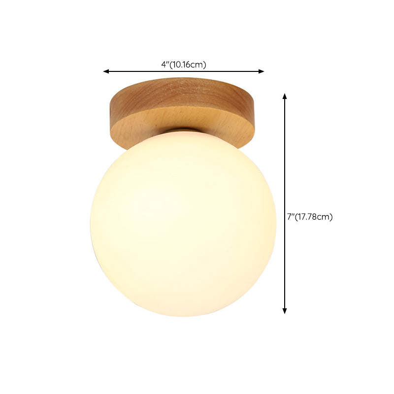 Modern Ceiling Light Wooden Flush Mount Ceiling Light Fixture for Bedroom