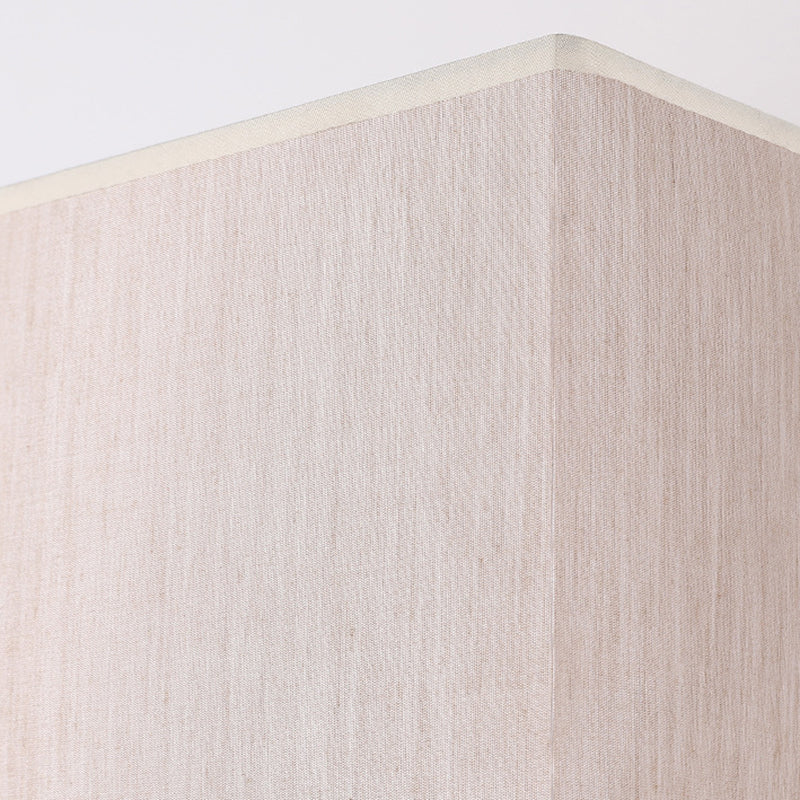 Modern Metal Wall Sconce Rectangle Shape Wall Light with Fabric Shade for Living Room