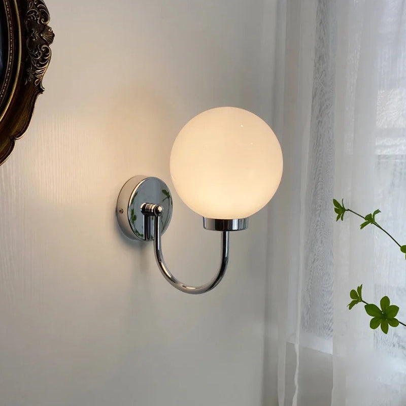 Modern Wall Light Fixture Household Wall Light Sconce with Glass Shade for Bedroom