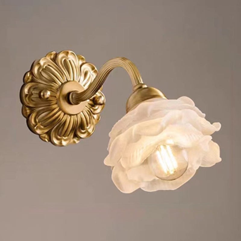 Creative Wall Light Fixture Contemporary Wall Light Sconce with Glass Shade for Bedroom