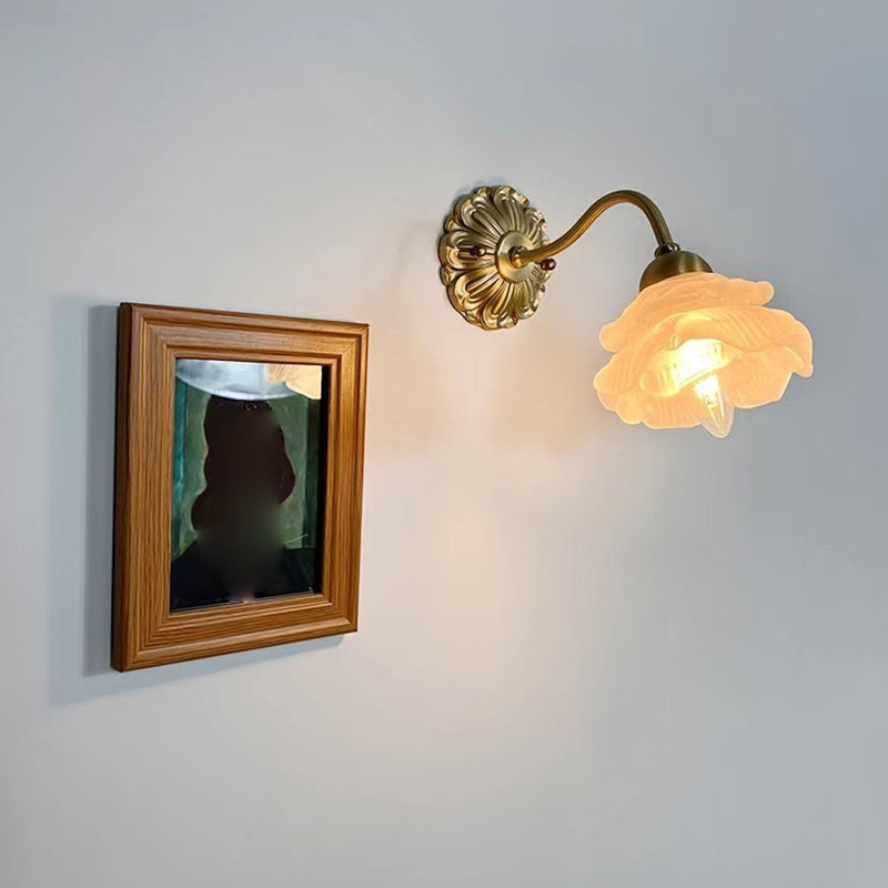 Creative Wall Light Fixture Contemporary Wall Light Sconce with Glass Shade for Bedroom