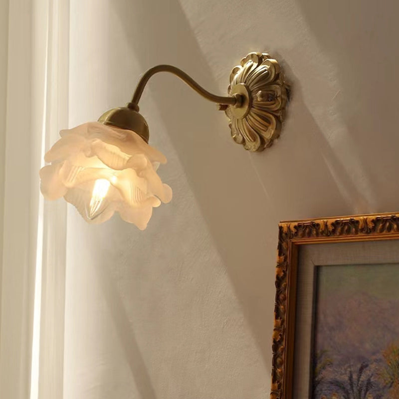 Creative Wall Light Fixture Contemporary Wall Light Sconce with Glass Shade for Bedroom