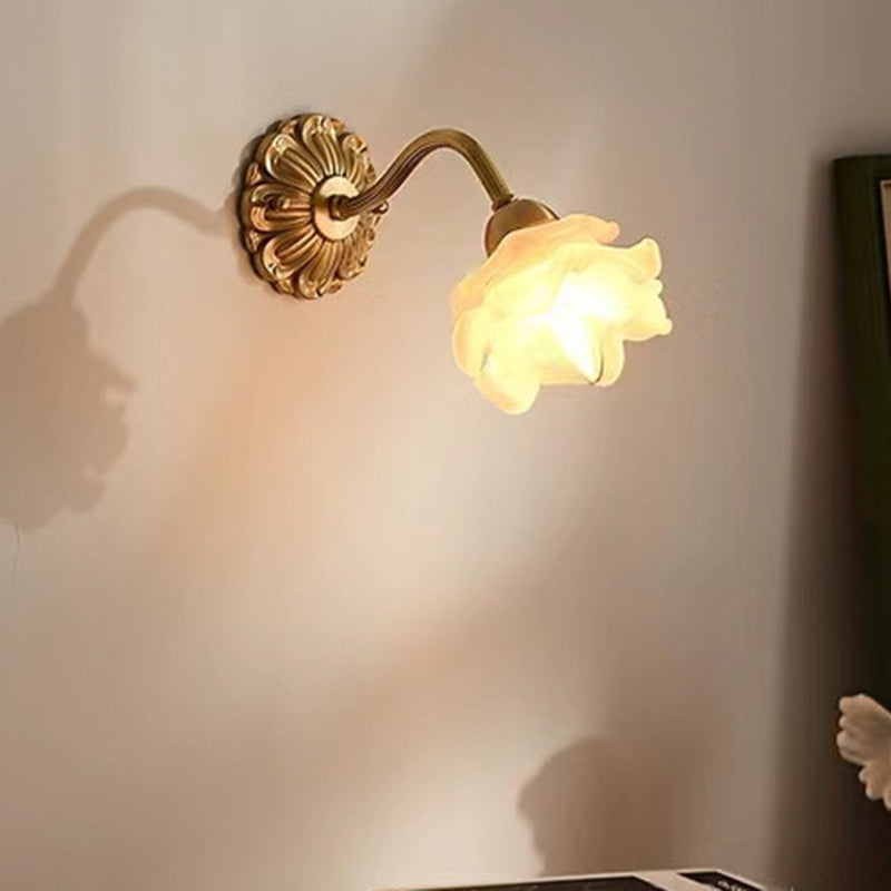Creative Wall Light Fixture Contemporary Wall Light Sconce with Glass Shade for Bedroom