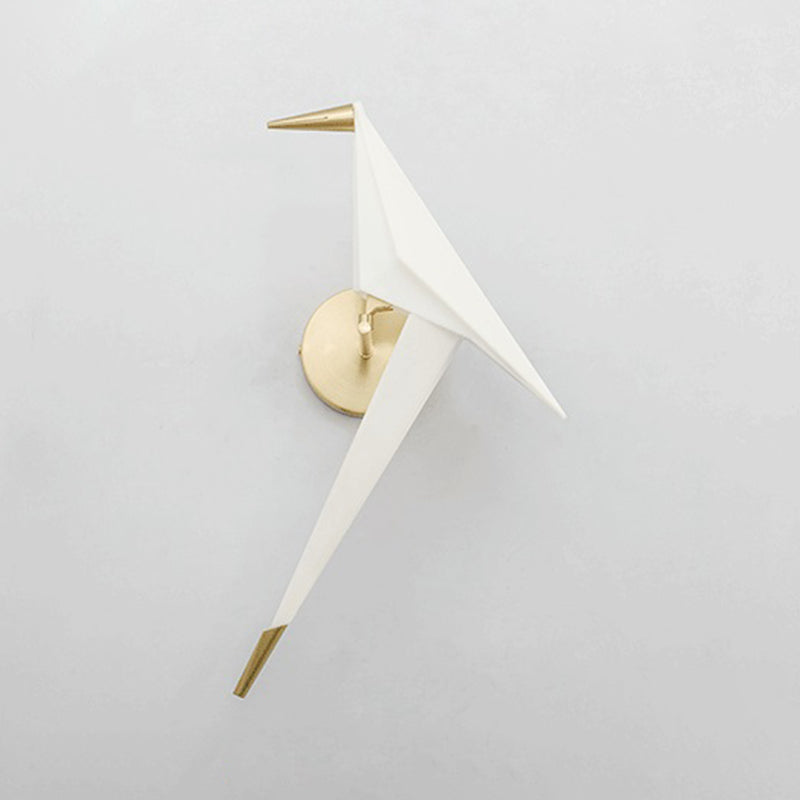 Modern Metal Wall Sconce Bird Shape Wall Light with Acrylic Shade for Living Room
