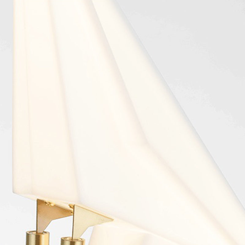 Modern Metal Wall Sconce Bird Shape Wall Light with Acrylic Shade for Living Room