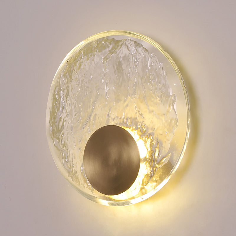 Modern Crystal Shade Wall Lighting Fixtures 1-Light Wall Lamp for Bedroom