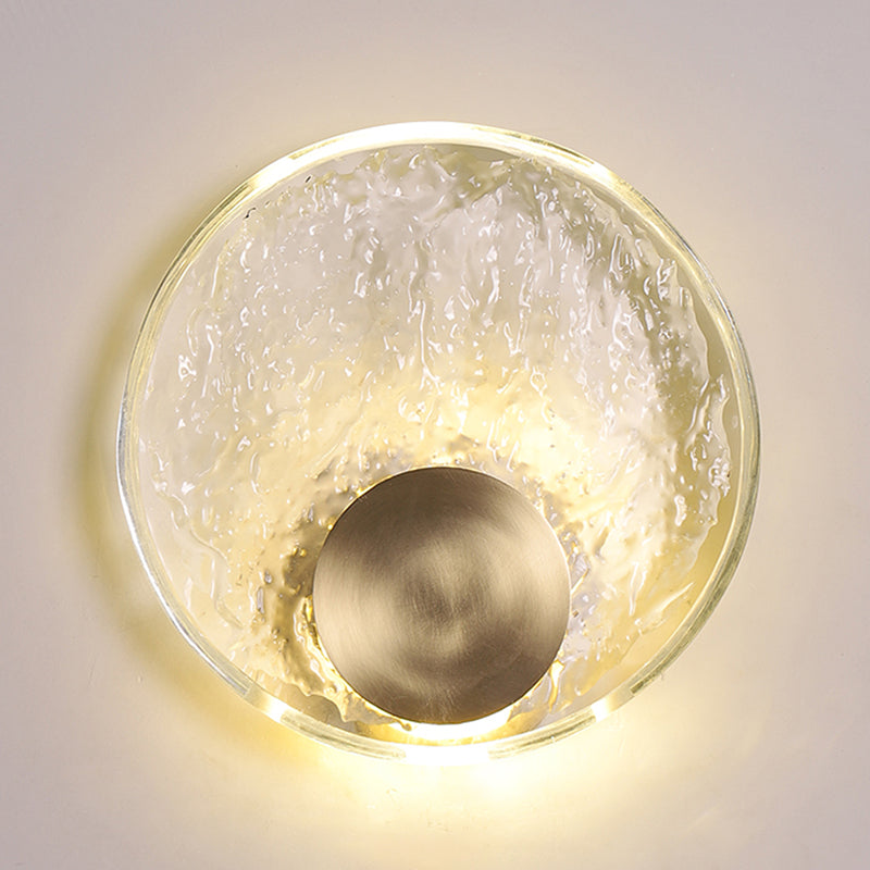 Modern Crystal Shade Wall Lighting Fixtures 1-Light Wall Lamp for Bedroom