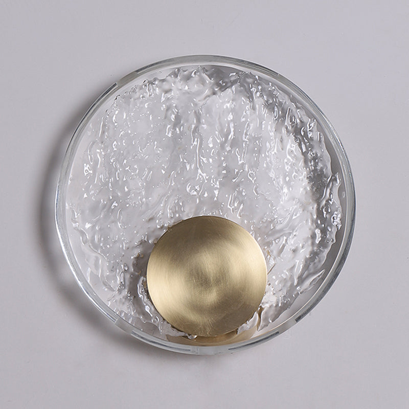 Modern Crystal Shade Wall Lighting Fixtures 1-Light Wall Lamp for Bedroom