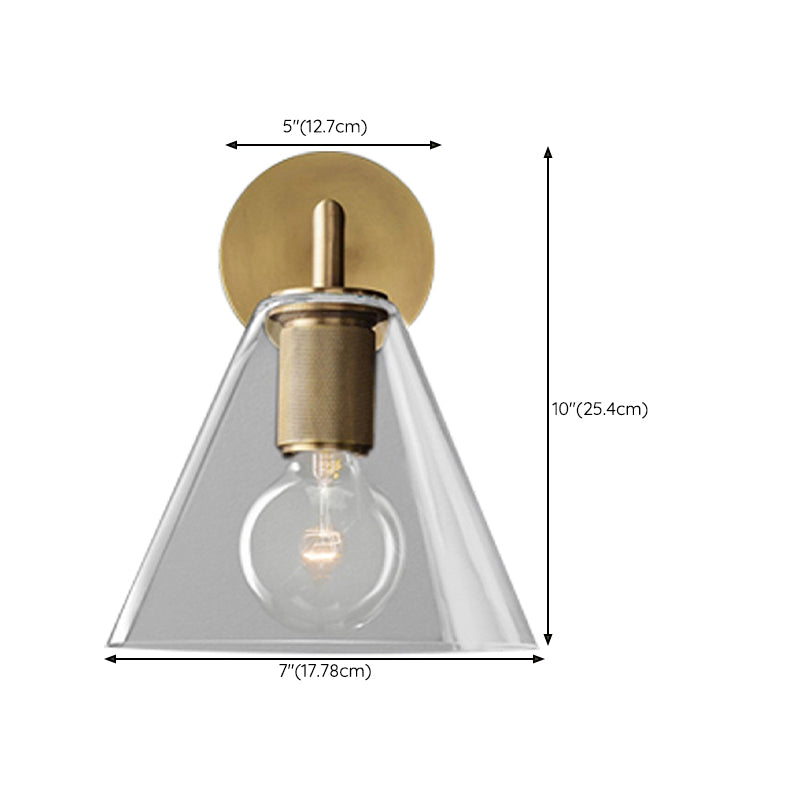 Minimalist Wall Light Fixture Modern Wall Light Sconce with Glass Shade for Bedroom