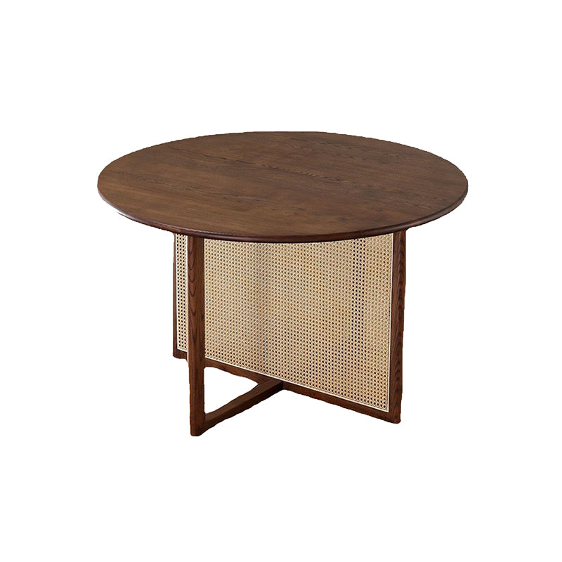 Modern Round Dining Room Table Solid Wood Dining Table for Kitchen