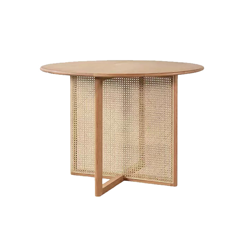 Modern Round Dining Room Table Solid Wood Dining Table for Kitchen