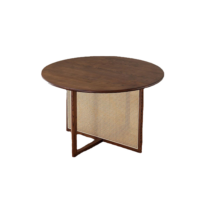 Modern Round Dining Room Table Solid Wood Dining Table for Kitchen