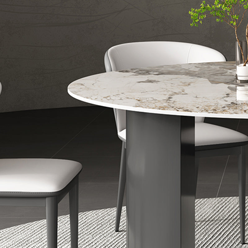 Grey Base Dining Site Table Contemporary Round Dining Room Table