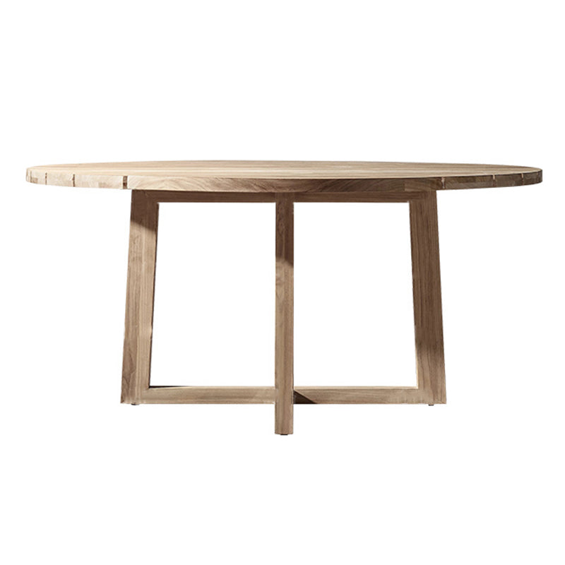 Brown Patio Dining Table Set 1/5/7 Pcs Wood Frame Patio Dining Table and Chair