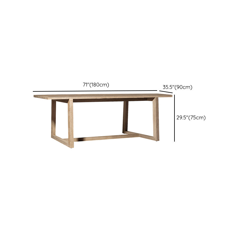 Brown Patio Dining Table Set 1/5/7 Pcs Wood Frame Patio Dining Table and Chair