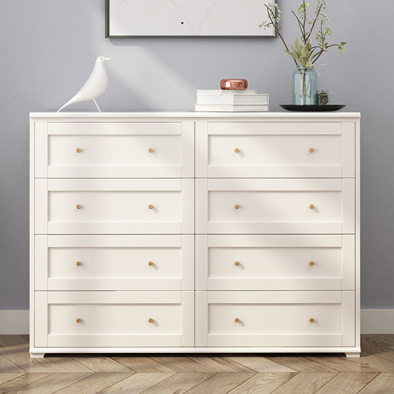 Modern Horizontal Double Dresser Birch Wood Storage Dresser for Bedroom