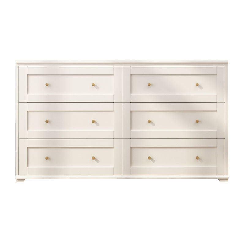 Modern Horizontal Double Dresser Birch Wood Storage Dresser for Bedroom