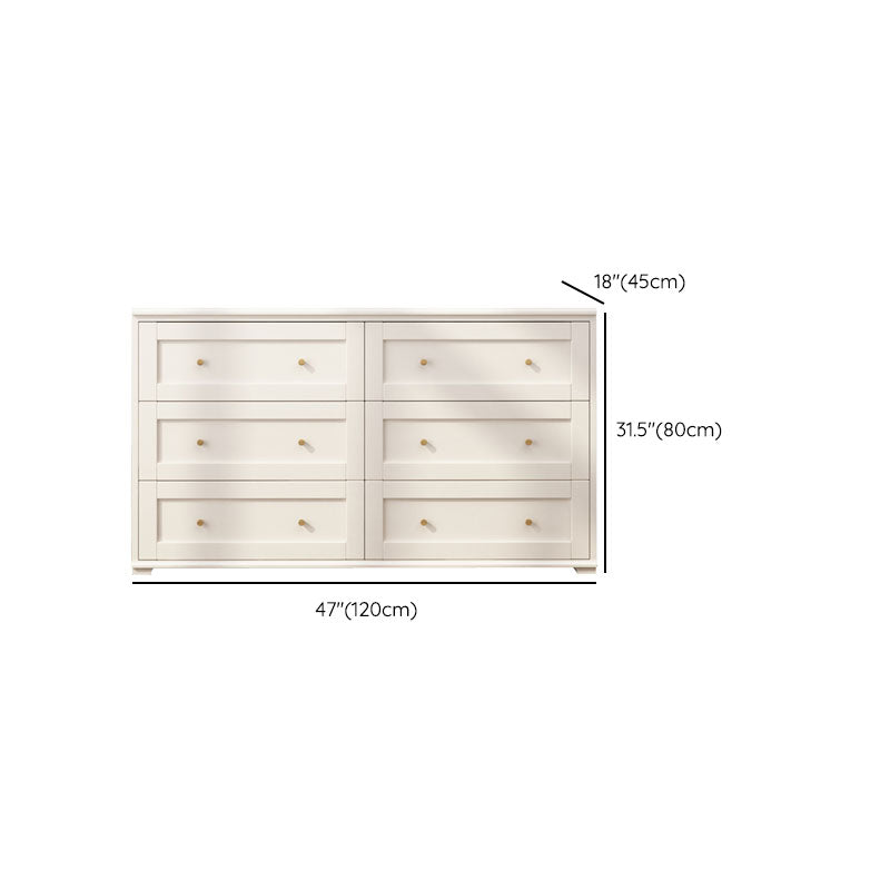 Modern Horizontal Double Dresser Birch Wood Storage Dresser for Bedroom
