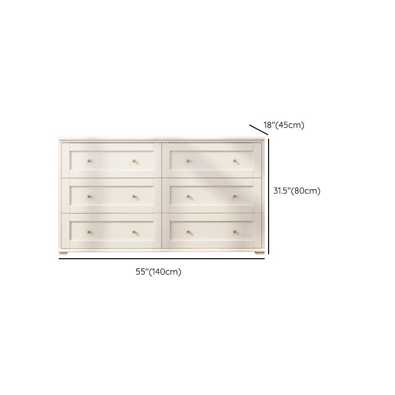 Modern Horizontal Double Dresser Birch Wood Storage Dresser for Bedroom