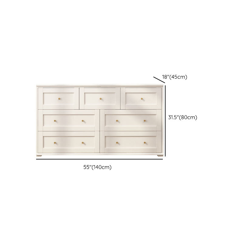 Modern Horizontal Double Dresser Birch Wood Storage Dresser for Bedroom